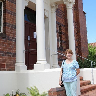 Lisa Carter at her parish in Clayfield